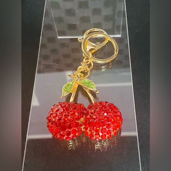 Elle Cherries Rhinestone Purse Charm - Picture 3 of 8